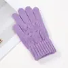 Luvas de Tricô de Lã de Alpaca, Luvas com Forro de Fleece e Espessadas, Luvas para Tela de Toque, Luvas à Prova de Frio e Quentes, Luvas para Ciclismo ao Ar Livre