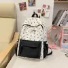Mochila Linda de Color Contrastante para Mujer, Casual y Linda, Mochila de Estilo Fresco con Gran Capacidad para Estudiantes de Secundaria, Preparatoria y Universidad
