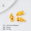 Colgante de Pixiu Dorado para la Fortuna con Bestia Mítica Qilin, Accesorios de Joyería DIY, Cuentas Espaciadoras Estilo Chino para Hacer Pulseras