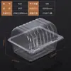 K57 Caixa de Bolo Plástica Transparente Descartável de Tamanho Pequeno, Espessa, com Fecho, Caixa de Bolo Retangular, Caixa para Folhado, Caixa para Mousse