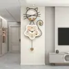 Reloj de Pared Minimalista Moderno para Sala de Estar, Reloj Creativo de Lujo Elegante para el Hogar, Montaje en Pared, Sin Taladro, Reloj Decorativo Silencioso