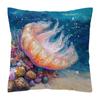 Funda de Almohada Medusa Transfronteriza Jit Estampado Marino Hogar Explosión Verano Cojín Grande Piel de Durazno Decoración