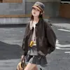 Abrigo para Niña 2026 Otoño Chaqueta de Cuero Motociclista Infantil, Top Casual de Cuero PU Holgado Genial para Niñas