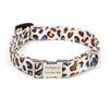 Suministros para Mascotas Calientes Transfronterizos Collar para Perro Estampado Leopardo Material de Lona Manchado Impermeable y Resistente al Desgaste Suministro de Collar para Gato