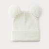 Gorro de punto lindo con pompón de lana personalizado transfronterizo para otoño e invierno, estilo coreano ins, color liso, doble pompón de lana, gorro de lana versátil