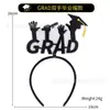 2025 Nueva Temporada de Graduación Diadema Decorativa Accesorios para Fotos de Ceremonia de Graduación Sombrero de Universidad Jardín de Infancia Diadema de Certificado