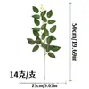 Flor Artificial Planta Verde Ratán Flor de Seda Arco Boda Enredadera Cifrado Ratán Verde Simulación Planta Verde Hoja de Sauce Simulación Ratán
