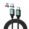 Cabo de Dados Magnético Super Rápido Tipo-C de Duas Pontas Adequado para Celular Tablet Apple 17 Huawei Xiaomi Universal