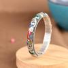 Pulseira de Tornozelo Rei Cervo Dourado Prata Estilo Étnico Retrô Antigo Cloisonné Padrão Paisagem Peixe Koi Auspicioso Pulseira Feminina