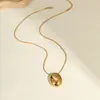 Cadena de Suéter Largo Nueva de Otoño e Invierno Transfronteriza Collar de Acero Inoxidable Chapado en Oro de 18K Diseño de Colgante Geométrico Joyería