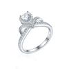Anel de coroa adorável em prata esterlina 925 feminino de alta qualidade mesma marca anel de casamento comércio exterior popular anel feminino anel de noivado