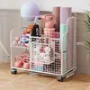 Cesta de Almacenamiento para Esterilla de Yoga, Estante de Almacenamiento para Equipo de Fitness en Casa con Ruedas, Estante de Almacenamiento en Espacios para Baloncesto y Bádminton