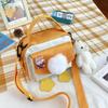 Bolsa de Hombro para Mujer de Dibujos Animados Linda Trasera de Patito Bolsa Cruzada Estudiante Nylon Casual Pequeña Bolsa Cuadrada