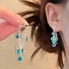 Brincos florais frescos estilo floresta para mulheres, estilo férias na praia primavera/verão, moda dopamina, brincos de tarraxa elegantes e bonitos