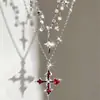 Collar Estrella del Juramento Estrella de Cuatro Puntas Diamante Brillante Atmósfera Gota de Agua Cadena para Clavícula Cadena de Cuello Dulce Fresca Nuevo Accesorio de Moda
