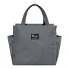 Bolsa de Picnic de Color Sólido Catiónica, Bolsa de Hielo de Gran Capacidad, Bolsa de Picnic Cuadrada Multifuncional, Bolsa de Almuerzo Térmica para Trabajadores de Oficina