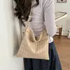 2026 Nova Bolsa de Axila Textura Trançada Fashion High-End Bolsa de Ombro Único Grande Estilo Casual Temperamento Bolsa Tote de Mão para o Trabalho