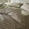 100% algodón, algodón puro, juego de cuatro piezas Clase A, sábana y funda de edredón de gasa de doble capa seguras para bebés, juego para cama individual de dormitorio estudiantil