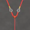 Pingente de Cabacinha de Prata de Xizang com Cordão Pingente de Jade Tecido à Mão Cordão para Pendurar no Pescoço Cordão do Pingente Ajustável