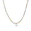2022 Nuevo Versátil Bosque Color Caramelo Corazón Cuentas de Arroz Collar de Perlas Chica Dulce Elegante Cadena para Clavícula para Mujeres