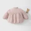 Chamarra de algodón acolchada para bebé, top acolchado grueso, abrigo cálido para niñas, 120g, abrigo de otoño/invierno para bebés y niños pequeños para niñas