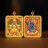 Wutai Wuye Tridimensional em Relevo Dupla Face Novo Estilo Thangka Doze Signos do Zodíaco Oito Grandes Protetores Pingente de Colar