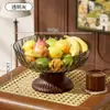 Plato de Frutas para Uso Doméstico en la Sala de Estar, Mesa de Café, para Manzanas, Peras, Bocadillos, Frutos Secos, Frutos Secos, Alto Valor Estético, Cesta de Frutas de Pie Alto con Apertura Amplia para Drenar el Agua