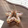 Novo Presilha Transparente com Glitter Estrela de Cinco Pontas Resina Tubarão Fofo Meio Rabo Grampo de Cabelo Cabeça Traseira Alta Sensação Feminino