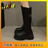 Botas Altas por Encima de la Rodilla 2025 Otoño e Invierno Nuevo Elástico de Suela Gruesa Cremallera Pequeña Trasera Botas Marrones para Mujer