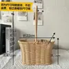 Bolso de mano tejido de imitación de ratán cesta de flores tejida de imitación de ratán bolso de mano de imitación de ratán tejido de ratán creativo pastoral arte floral cesta para arreglos florales tejido de bambú cesta de flores