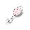 Porta-insignias Oval de un solo lado con Tira Fácil para Jalar, de Alta Elasticidad Retráctil, para Personal Médico, en Stock