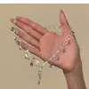 Colar de Borboleta Roxa com Franjas de Strass Estilo Corte Retro Design de Nicho Toque de Luxo Corrente para Clavícula Individual Exquisito