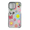 Mejor Vendido Europeo y Americano Colorido Graffiti Girasol Funda para Iphone16 Dulce y Genial Funda Transparente Anti-Caídas para Apple 17Pro