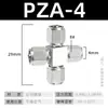 Zhuoji Conector Neumático Rápido de Giro Rápido de Cuatro Vías en Cruz Pza Conector Neumático 4/6/8/10/12mm