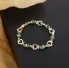 Comércio Exterior Europeu e Americano Pulseira de Cristal em Formato de Coração Feminina Pulseira de Zircônia Strass com Diamantes Pulseira Totalmente de Diamantes Explosões Transfronteiriças Amazon