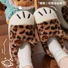 Pantuflas de algodón para niñas, nuevos estilos de otoño/invierno, con lindos diseños de dibujos animados, moños y motivos de perros, con forro de felpa adicional para mayor calidez, adecuadas para estudiantes, y disponibles para venta transfronteriza