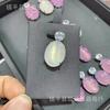 Colgante de fideos de huevo de calcedonia verde de China Chaoyang, colgante de jade con forma de huevo de paloma de ágata violeta, collar de jade comparable al jade