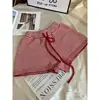 Calça de Dormir Listrada Estilo Coreano para Mulheres, Novos Shorts Largos de Verão 2025, Calça para Usar em Casa que Pode Ser Usada na Rua