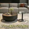Mesa de café y mesa auxiliar de piedra sinterizada estilo lujo ligero italiano para sala de estar del hogar Mesa de té Vidrio templado Mesas de varios tamaños Diseño minimalista