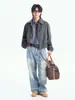 Jaqueta Estilo Streetwear Americano Cool da Marca Nanxia para Homens, Jaqueta Piloto para Uso ao Ar Livre, Roupa Externa Casual Retrô para Casais