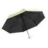 Paraguas Plegable de Vinilo Negro 50% de Descuento Mini Protector Solar Cápsula Paraguas de Sol para Mujer, Duradero y Exquisito, Paraguas de Bolsillo de Alta Estética