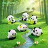 Miniatura de filhote de panda fofo para paisagismo de jardim, decoração DIY, pequenos enfeites de mesa