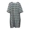 Vestido de Seda de Morera Estampado de Manga Corta con Cuello Redondo de Lujo Ligero de Gama Alta para Mujer Verano 2026 Nuevo Estilo Elegante Adelgazante de Longitud Media