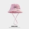 Sombrero de Pescador de Algodón Lavado Jacquemus para Mujer Verano Exterior Borde Crudo Ala Ancha Protección Solar Parasol Sombrero Cubo para Hombres y Mujeres