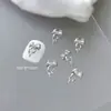 1000 Piezas de Decoraciones de Moños para Uñas de Aleación Mixta, Moños de Cinta Huecos, Pedrería Plateada para Uñas, Al por Mayor