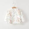 Camiseta de algodón para bebés, ropa interior para niños, cárdigan de algodón para otoño, ropa interior sin mangas para niñas, top de casa