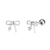 Pendientes de moda con forma de corazón de melocotón y circonita rosa, nuevos, europeos y americanos, con personalidad, con forma de oreja, con forma de hueso, pendientes con tornillos, venta al por mayor de fábrica