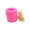 Molde de Silicone para Dormir Bebê DIY Ornamento de Gesso Boneca Fofa Molde de Forma para Sabonete Artesanal Aromaterapia em Estoque
