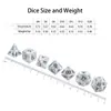 Dados de Piedra Natural para el Juego de Mesa Dungeons and Dragons, Dados Multilado Dnd Rpg Turquesa Blanco, Accesorios Especiales para Juegos de Mesa