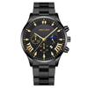Explosiones de comercio exterior moda tres ojos seis agujas calendario reloj de hombre reloj de hombre correa de acero reloj de cuarzo fabricantes una generación de cabello